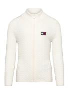 Tjw Zip-Thru Cable Cardigan Cream Tommy Jeans