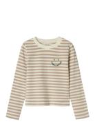 Nkflopine Ls Slim Short Top Beige Name It