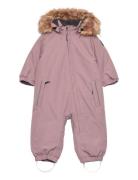 Coverall W. Fake Fur Pink Color Kids