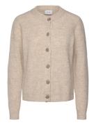 Vialva O-Neck L/S Knit Cardigan/R Beige Vila