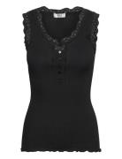 Rmwbalta Sl Regular Placket Top Black RM By Rosemunde