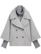 Padded Cape Jacket Grey Tom Tailor