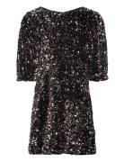 Tnmarlin Sequin S_S Dress Black The New