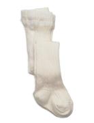 Cable Knitted Stockings Offwhite Cream Geggamoja