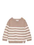 Buttons Detail Knit Sweater Beige Mango