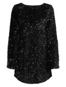 Onlanika Sequins Ls Bow Dress Wvn Black ONLY