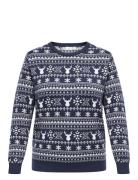 Carxmas Winter Ls O-Neck Knt Navy ONLY Carmakoma