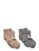 Socks W. 3D Effect Grey Minymo