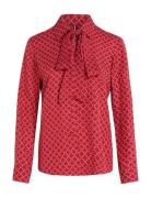 Diamond Monotype Vis Reg Blouse Red Tommy Hilfiger