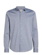 Non Iron Pattern Slim Shirt Blue Calvin Klein