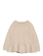 Knitted Pullover W. Frill Cream Copenhagen Colors