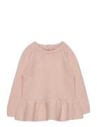 Knitted Pullover W. Frill Pink Copenhagen Colors