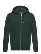 Essential Logo Zip Hoodie Khaki Superdry