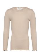 Rkbeatha Ls Lace Top Beige Rosemunde Kids