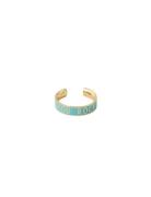 Word Candy Ring Blue Design Letters