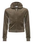 Tonal Zip Through Hoodie Brown Juicy Couture