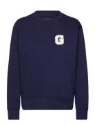 G Badge C-Neck Sweat Navy GANT