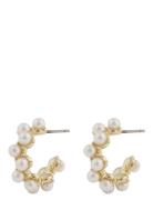 Mayfair Pearl Irregular Oval Ear G/White - Gold SNÖ Of Sweden