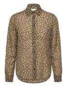 Reg Floral Print Cot/Silk Shirt Yellow GANT