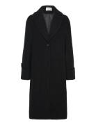 Lucy Over D Wool Blend Coat Black Malina