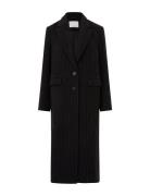 Arlana Pin Stripe Coat Navy French Connection