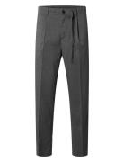 Slh190-Reg Tapered Leroy Pleat Pant Noos Grey Selected Homme