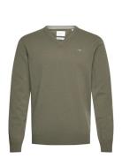 Superfine Lambswool V-Neck Green GANT