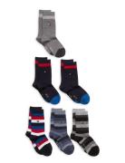 Th Kids Basic Stripe Sock 6P Ecom Patterned Tommy Hilfiger