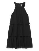 Vmfelicia Sl Ruffle Short Dress Girl Exp Black Vero Moda Girl