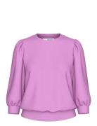 Slftenny 3/4 Sweat Top Noos Purple Selected Femme