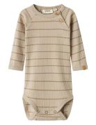 Nbmkail Ls Slim Body Lil Noos Beige Lil'Atelier