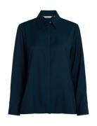 Soft Viscose Regular Ls Shirt Navy Tommy Hilfiger