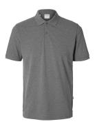 Slhslim-Atlas Ss Polo Grey Selected Homme