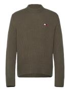 Tjm Reg Badge Textured Cneck Ext Khaki Tommy Jeans