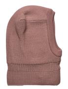 Balaclava Wool Knit Windstop Pink Huttelihut