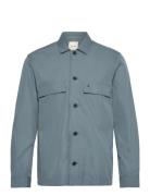 Cotton Blend Overshirt Blue Calvin Klein