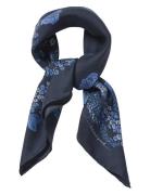 Wintery Twill Sia Scarf Navy Becksöndergaard