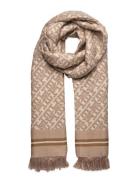 Th Monoplay Jacquard Scarf Beige Tommy Hilfiger