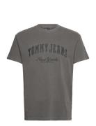 Tjm Reg Vintage Varsity Tee Grey Tommy Jeans