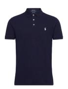 Custom Slim Fit Stretch Mesh Polo Shirt Navy Polo Ralph Lauren