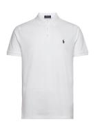 Custom Slim Fit Stretch Mesh Polo Shirt White Polo Ralph Lauren