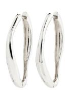 Dune Recycled Hoop Earrings Silver Pilgrim