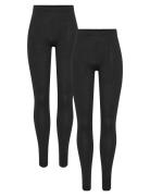 Pcamelia Leggings 2-Pack Jrs Noos Bc Black Pieces