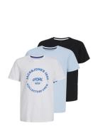 Jjsimon Tee Ss Crew Neck 3Pk Mp Jnr Blue Jack & J S