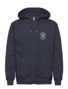 A-Project Hooded Zip Sweatshirt Navy Makia