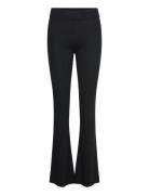 Fine Knit Rib Pants Black Davida Cashmere