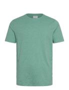 Mouliné O-Neck Tee S/Smouliné O-Neck Tee S/S Green Lindbergh