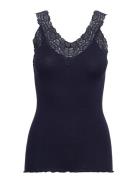 Rwbernadine Sl Lace Top Navy Rosemunde