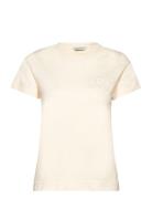 Reg Tonal Shield Ss T-Shirt Cream GANT