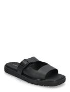 Sq Molded Sandal Dblbar Buckle Black Calvin Klein